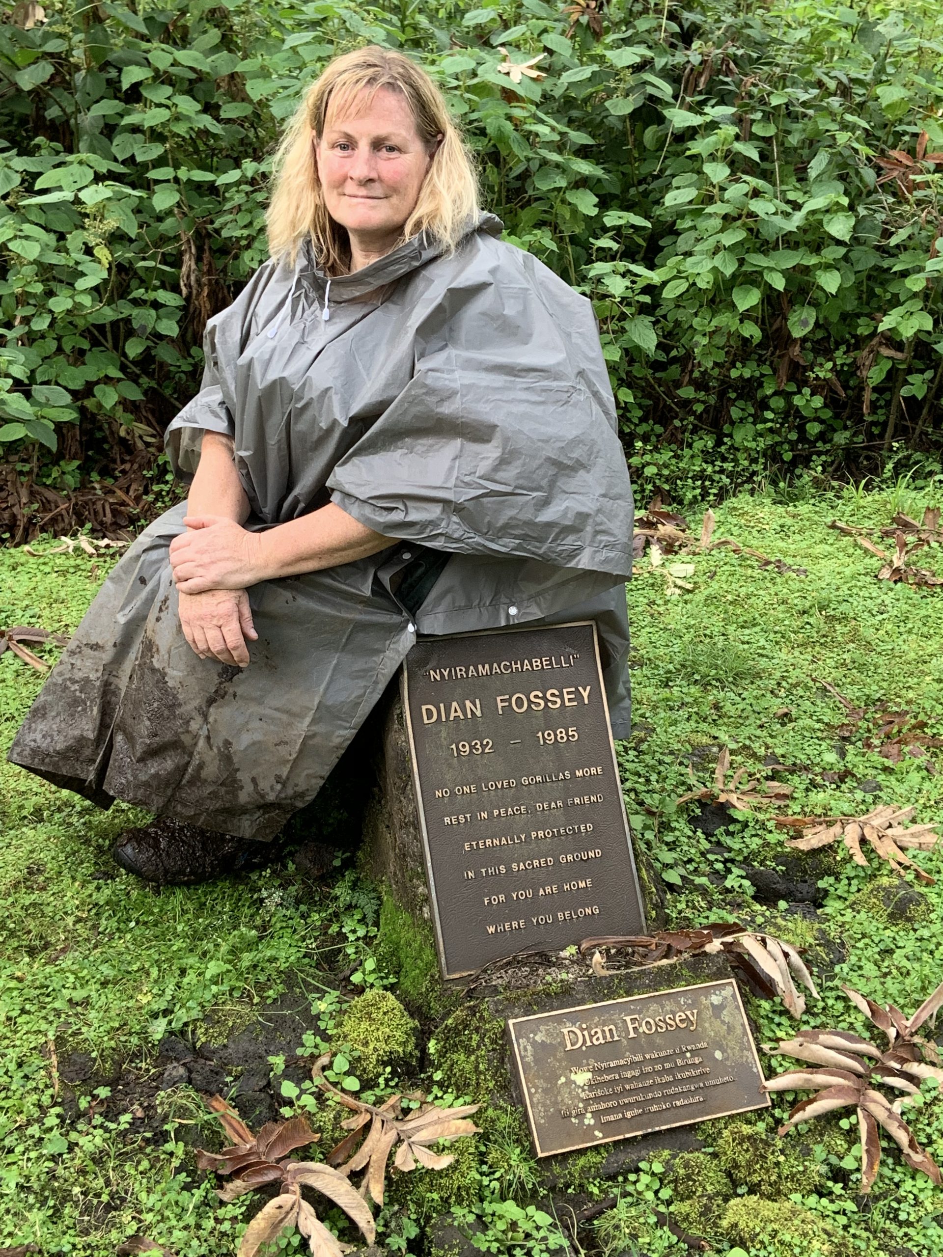 Kerrie at Dian Fossey's gravesite (Musanze, Rwanda)